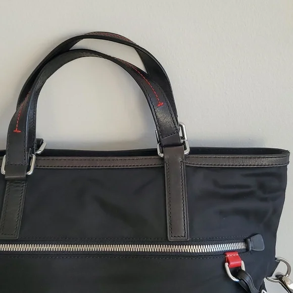 Unisex Tumi Black Nylon Voyageur Frankfurt North/South Foldable Tote